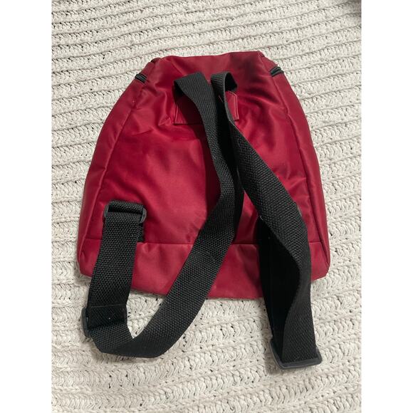 Kate Spade Mini Backpack Nylon Red Black Straps Retro 90s Y2K Zippered Pouches - Picture 5 of 12